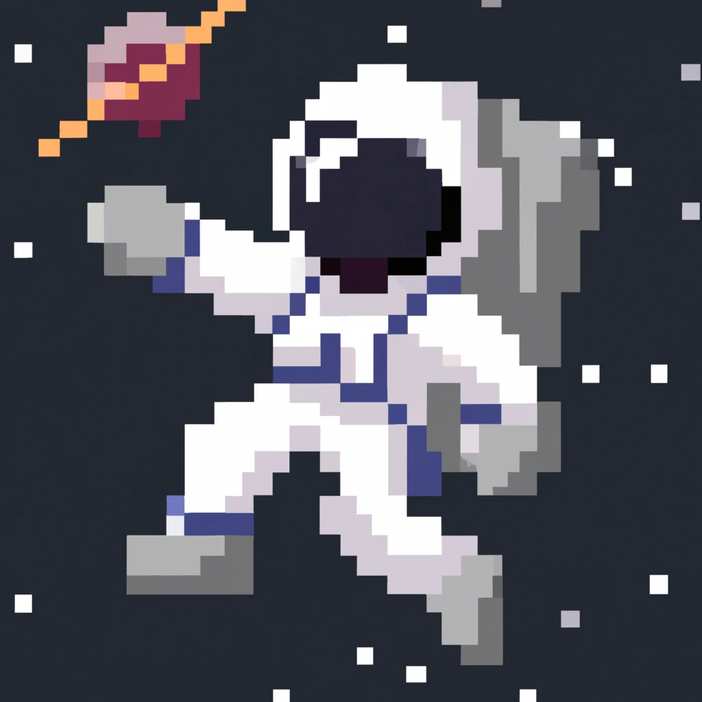 astronaut pixel art